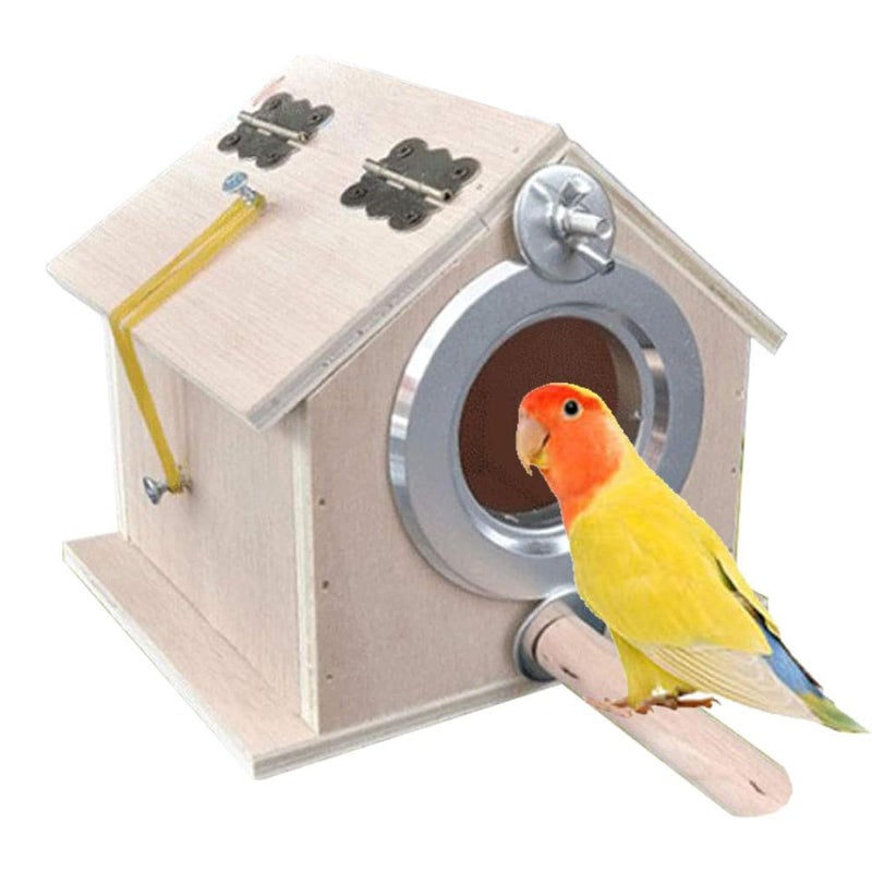 kathson Parakeet Nest Box Bird Nesting House Parrot Breeding Mating Box for Lovebirds Cockatiel Budgie Finch parrotlets-L - Image 1